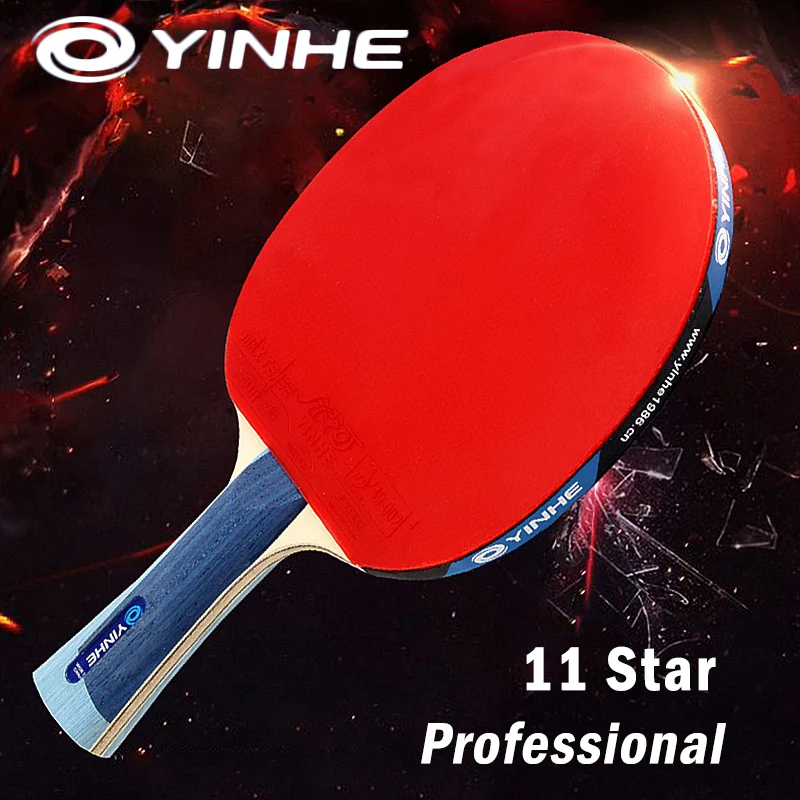 

Ракетка Yinhe 11Star для пинг-понга, профессиональная карбоновая ракетка с ITTF резиновой ракеткой для настольного тенниса