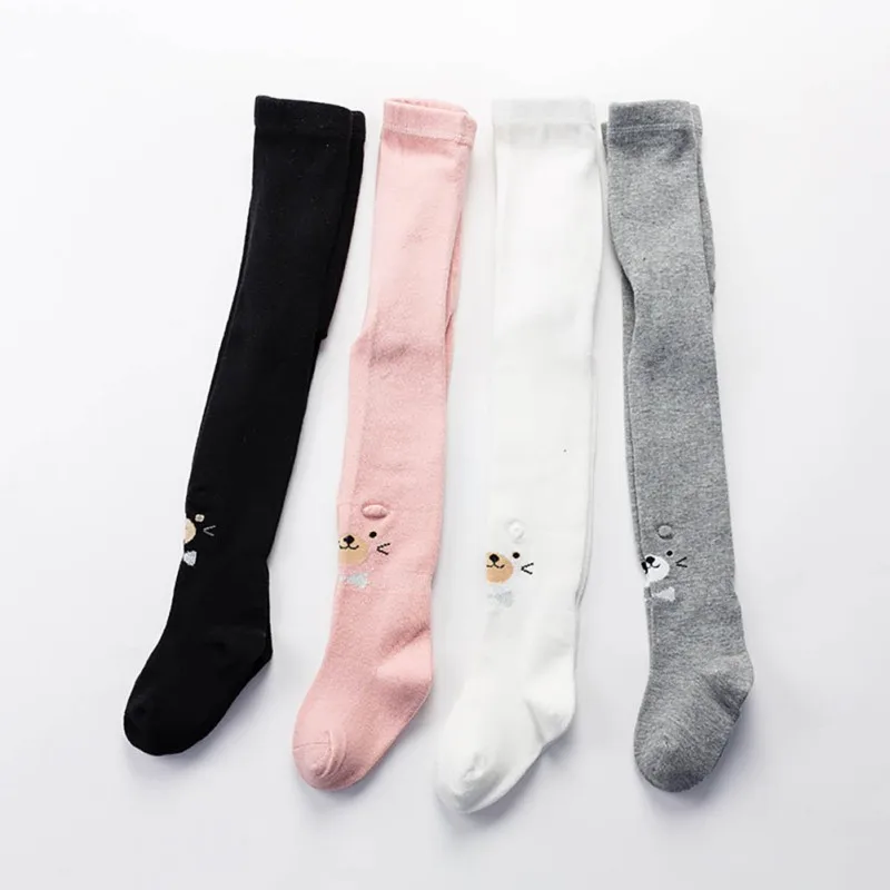 Чулки для девочек колготки детские хлопковые чулки трикотаж серые розовые | Мать