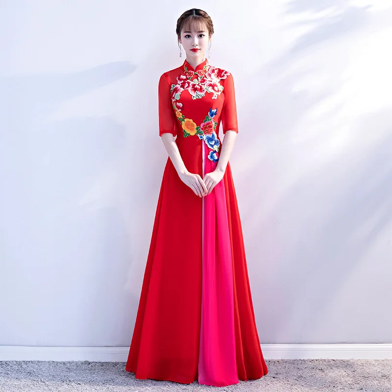 Новые костюмы Длинные Костюмы для выступлений хора среднего и пожилого возраста