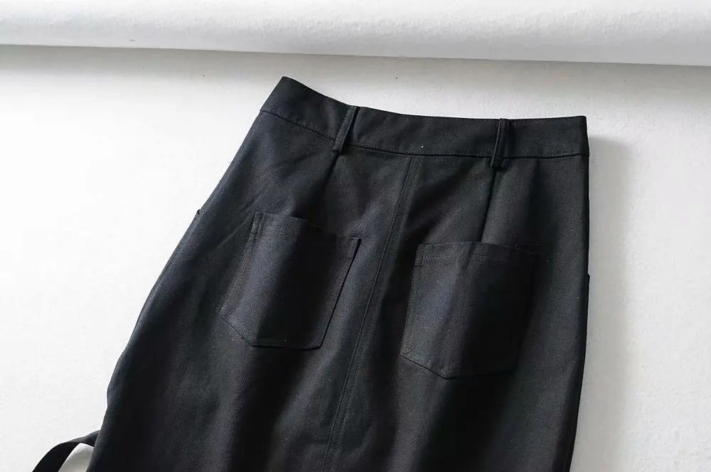 

irregular A-line Mini Skirts Black Green women bottoms