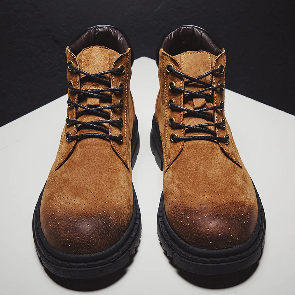 

Men's Medium Tube Outdoor Ankle Boots Sneakers Strap Men Casual Shoes Wearable Boots For Male Casual Footwear High Gang