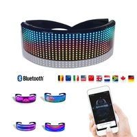 bluetooth led glasses for raves light up glasses for festivals parties rave glasses display customized flashing messages