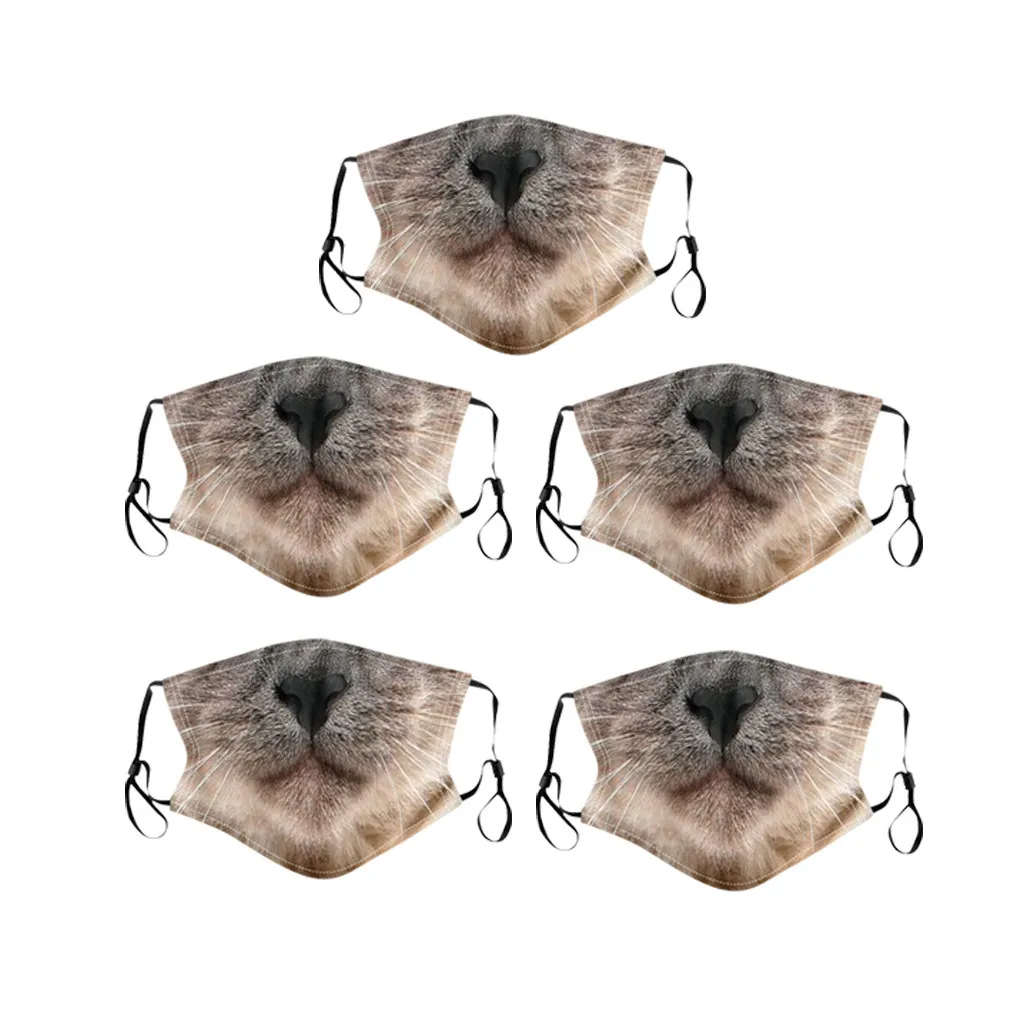 5 шт. детская маска для лица с 3d-изображением животных | Спорт и развлечения