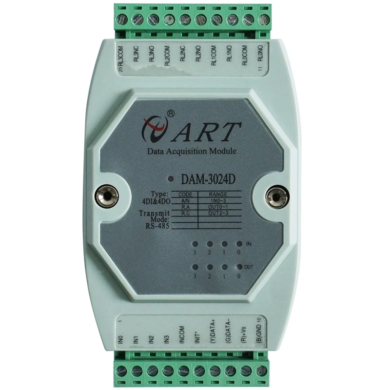 Цифровой модуль 4 изолированных входа реле коммутационный входной и выходной ПЛК