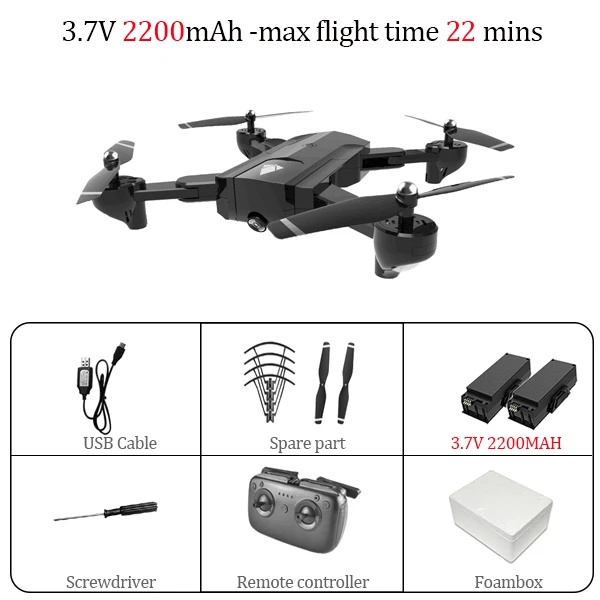 2200mah 2B foam box SG900 X192 gps Квадрокоптер с 720 P/4 K HD камерой Rc вертолет gps фиксированная точка wifi FPV дроны следуем за мной режим vs Hubsan H501s - Цвет: 2200mah 2B foam box