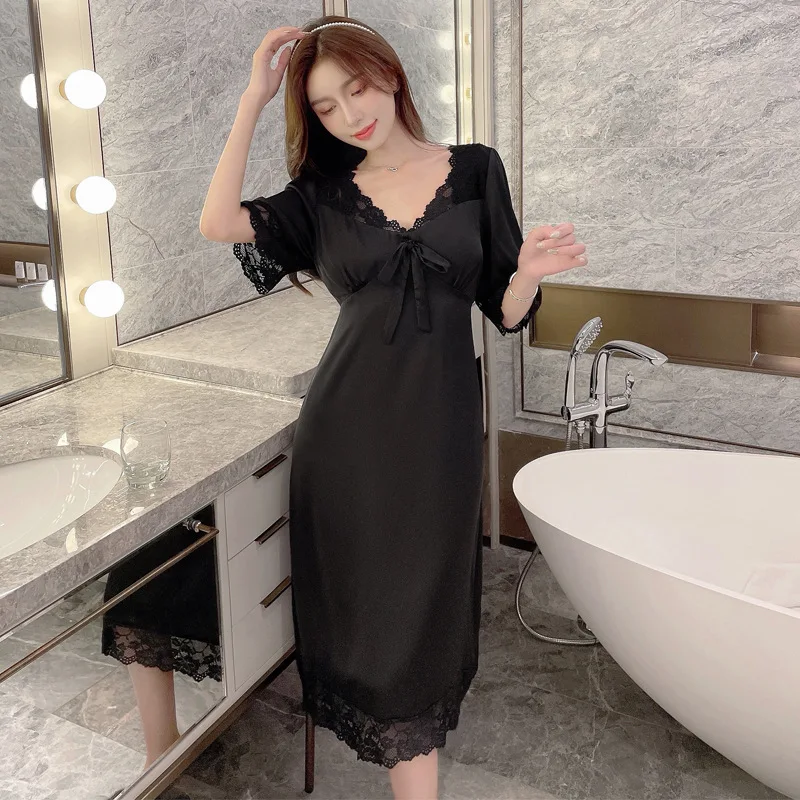 Платье в викторианском стиле женская одежда для сна ночная рубашка Кружевное