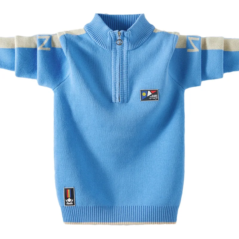 Детский свитер Теплая зимняя новая хлопковая одежда Пуловер Свитер Одежда для