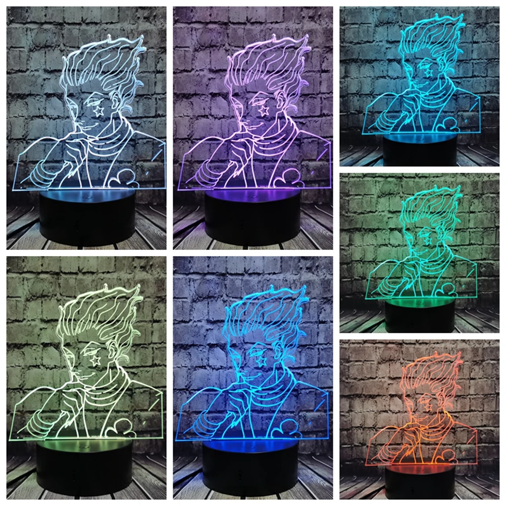

Hunter X HunterKids Hisoka Gadgets Night Light toy Jump Comic Anime Decor LED Light 3D Optical Lamp Holiday toy For Teens