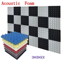 12pcs 11 8x11 8x1 96 wall studio acoustic panels soundproofing high density wedge foam tiles soundproof foam wall sponge pad