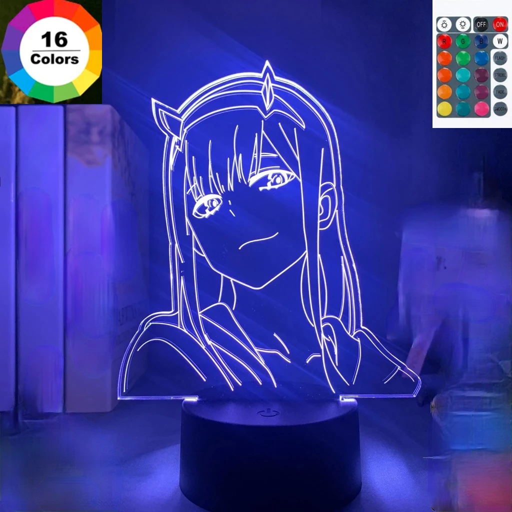 

Anime 3d Lamp Zero Two Figure Nightlight Kids Child Girls Bedroom Decor Light Manga Gift Night Light Lamp Darling In The Franxx