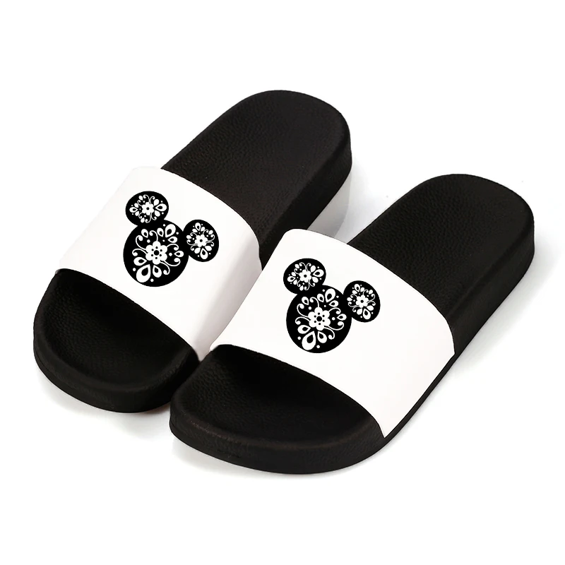 

2021 Women Shoes Kawaii Mouse Head Pattern Home Slippers Flat beach Flip Flops Female Slides Sandals Non-slip Ladies Slipper