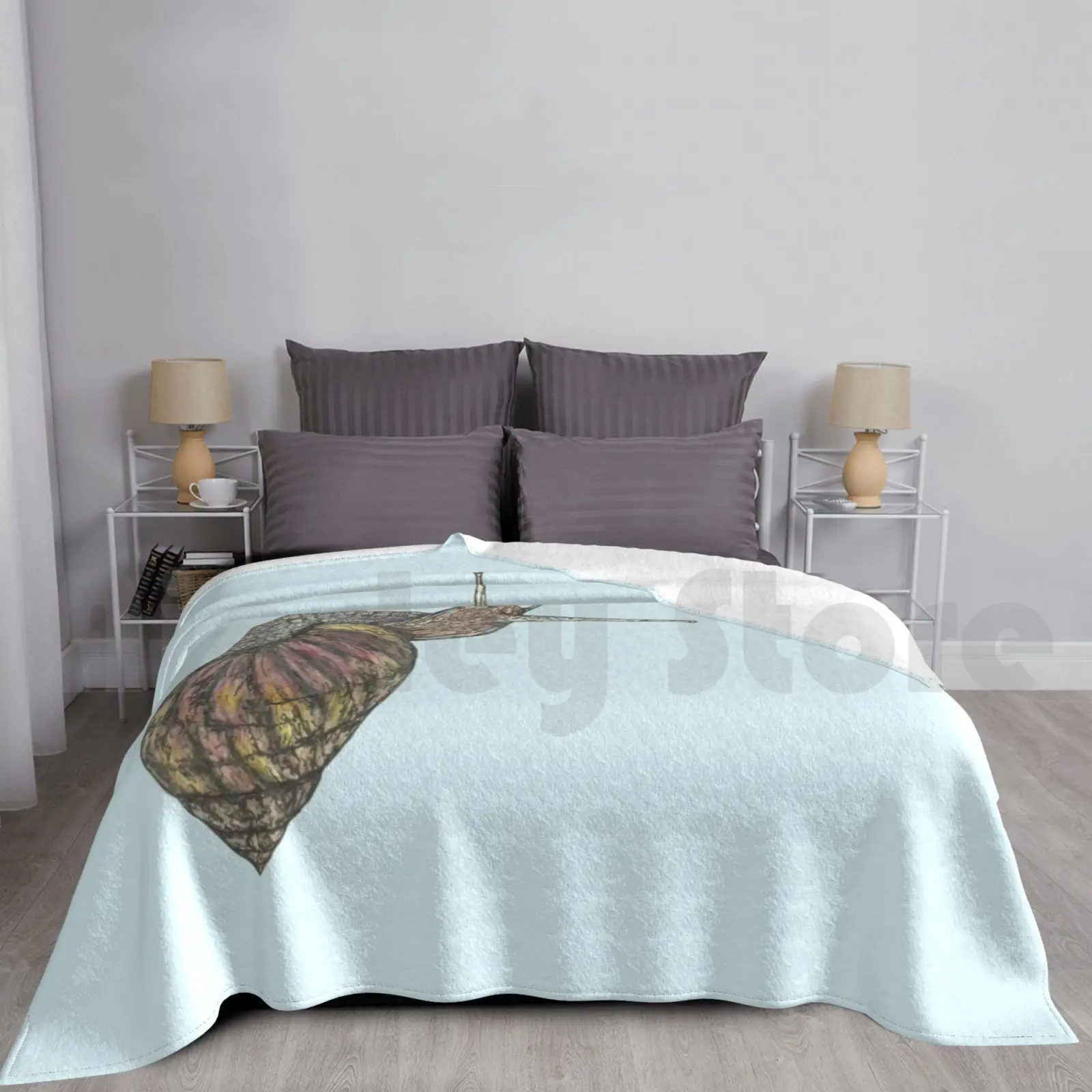 Одеяло с улиткой Torti для дивана-кровати путешествия улитка животное природа сад