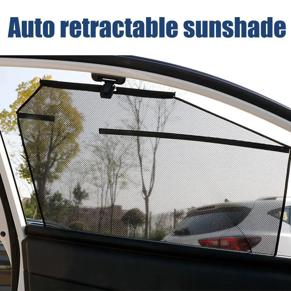 Auto Retractable Sunshade Car Front Windshield Sun Shade Cover Curtain Rear Side Window Black | Автомобили и мотоциклы