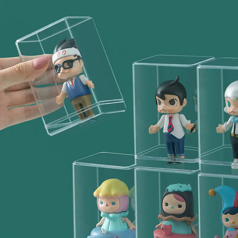 

Plastic Action Figures Toys Storage Box Cartoon Figure Doll Display Stand Dustproof Model Toy Collectibles Showcase Organizer
