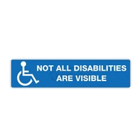 not all disabilities are visible creative car stickers decals for suv window waterproof scratch proof car decoration pvc13x3cm