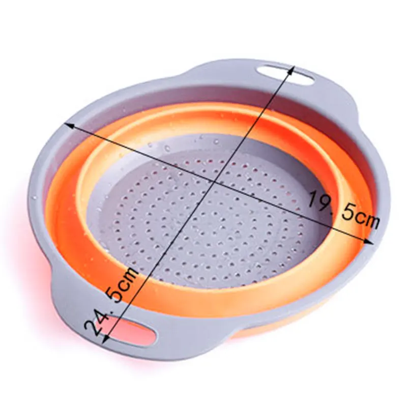 1 шт. маленький размер складной силиконовый сито для фруктов овощей корзина мытья