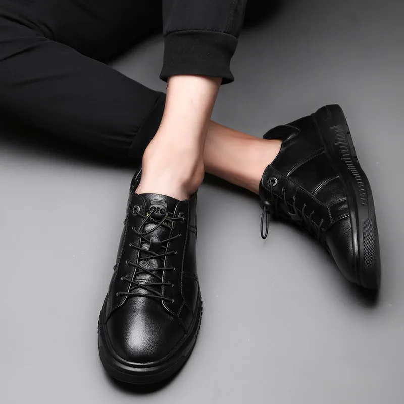 Туфли мужские из натуральной кожи повседневные на шнуровке классические удобная