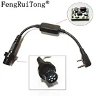 Рация ANPRC152 PRC-148 Харрис, 6 контактов, переходник к Kenwood для усиленной версии PTT, настоящая стильная динамическая гарнитура с микрофоном