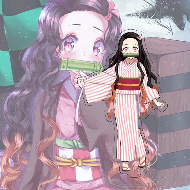 15 см аниме Demon Slayer: Kimetsu no Yaiba Kamado Tanjirou Nezuko акриловые фигурки Модель стенд игрушки