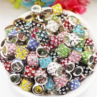 20 pcslot crystal colorful stone beads murano spacer glass charms fit pandora original bracelet necklace women girls jewelry