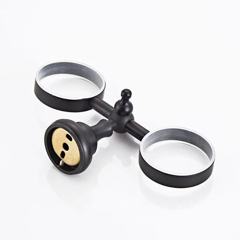 Держатели для чашек ванной комнаты черный держатель зубной щетки латунь Двойная