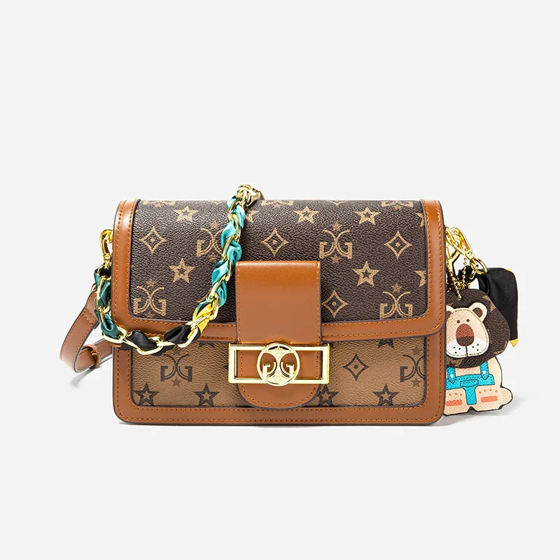 

Genuine Leather Women Saddles Ladies High Quality Purses and Handbags 2021 New Fashion Vintage Printing Handbag Torebka Damska