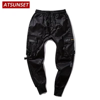 atsunset diablo thread cargo pants pocket casual streetwear harajuku sweatpants male hip hop trousers