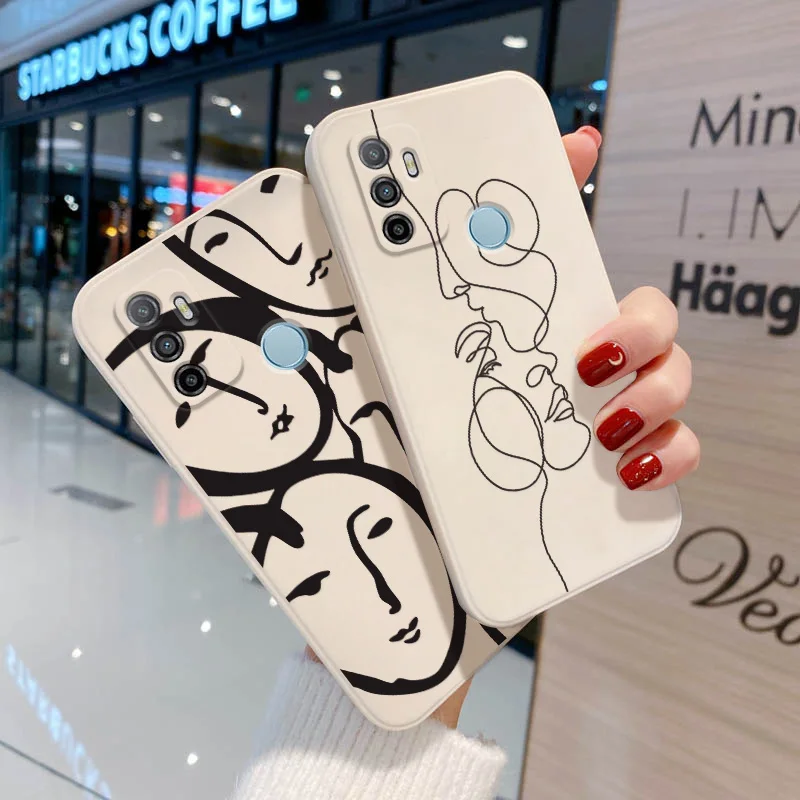 

Art Abstract Case For Realme 8 Pro Case For OPPO A53 A54 A74 A53S A 53 Realme 8i 5 C21 GT Narzo 30 5G Soft Protect Cover Bumper