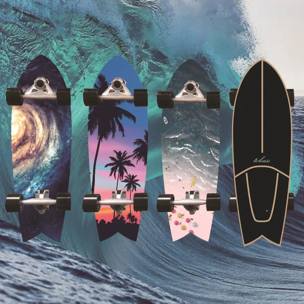 

Professional Short Surfskate Skateboard Wood Complete Drift Skate Board Land Surfboard Deskorolka Skate Board Accessories BI50SB