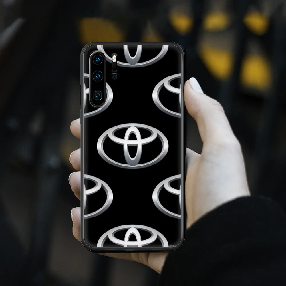 

Toyotas Car Phone Case cover For huawei p 8 9 10 20 30 40 P pro Smart 2019 Z lite mini black Prime Painting Back Soft Bumper