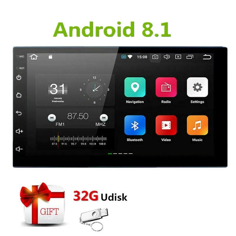 Автомобильный мультимедийный плеер 2 din Android GPS навигация HD WiFi USB FM Din