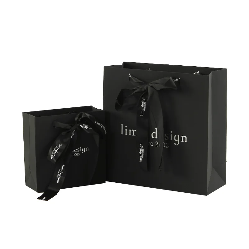 Черная сенсорная бумага стандартная Минималистичная подарочная сумочка с