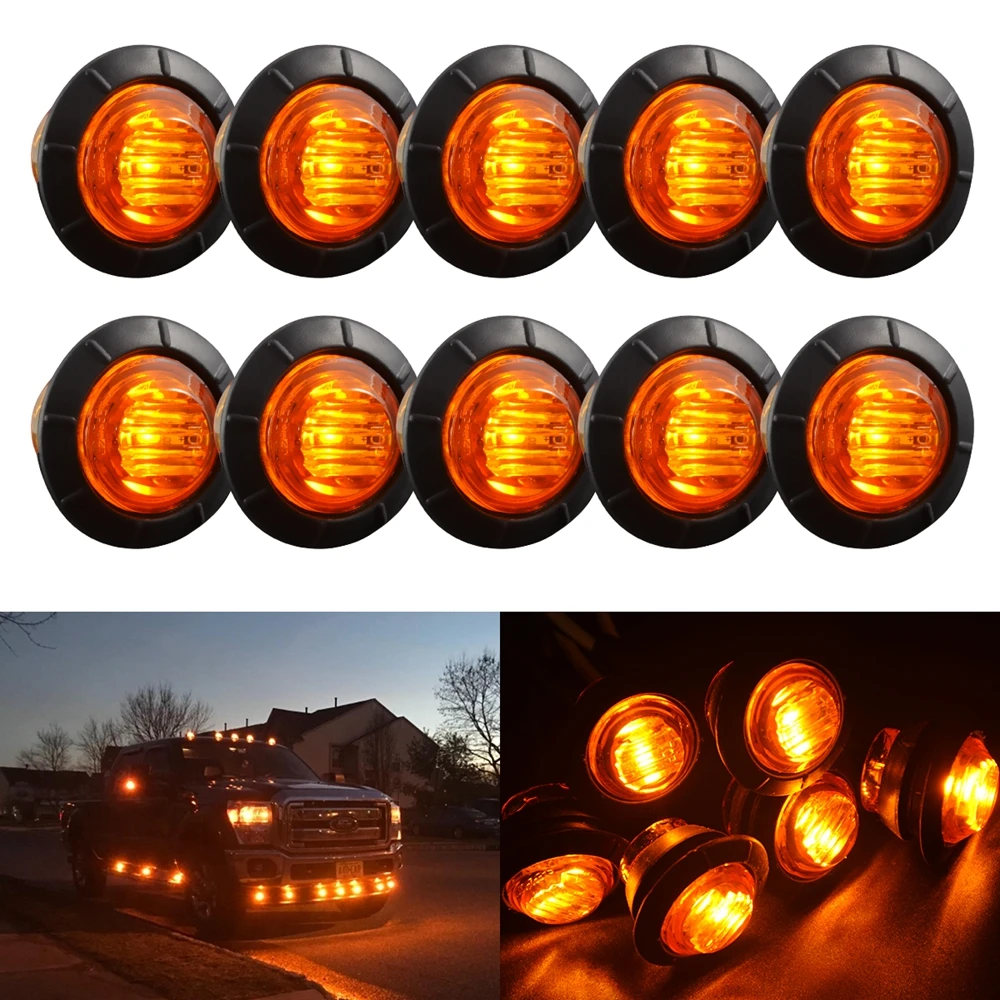 2 шт. Янтарный боковой маркер светодиодный светильник передний задний индикаторы