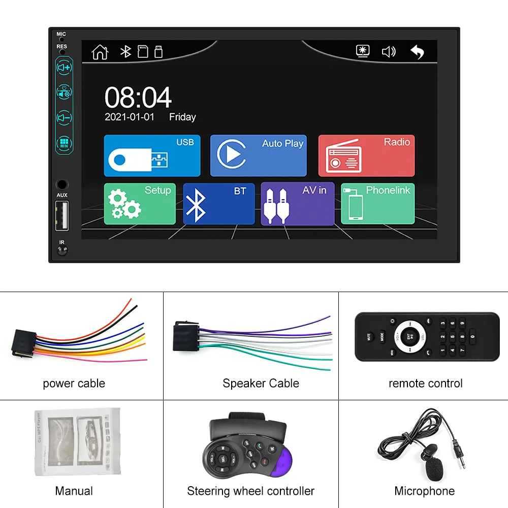 Автомагнитола Podofo 2DIN автомобильный мультимедийный видеоплеер стерео сенсорный