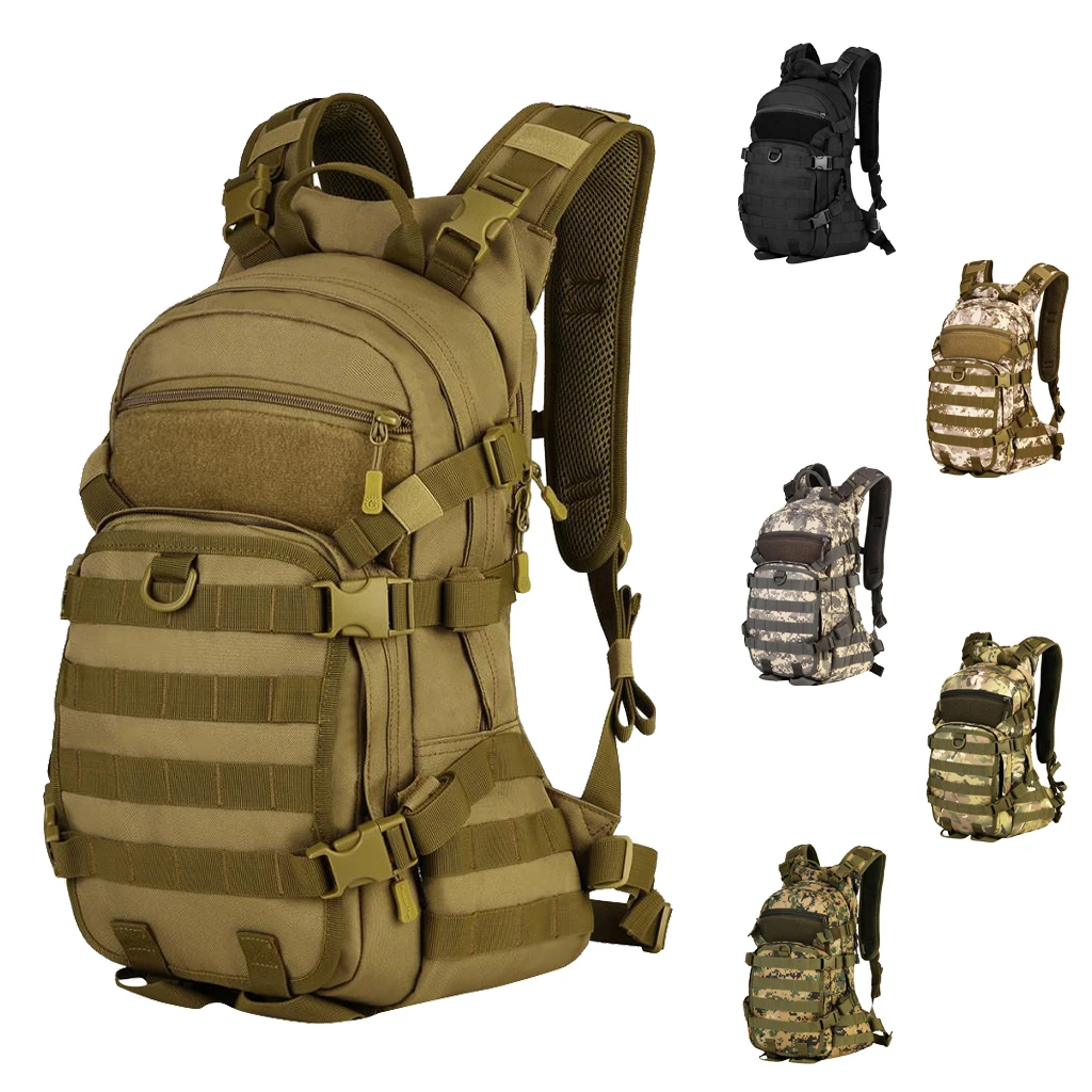 Рюкзак 25L MOLLE с гидратором Спортивная дорожная сумка переноской для шлема