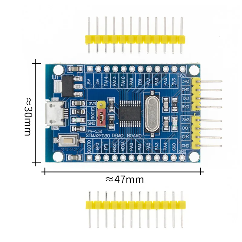 Мини Системная плата для разработки STM32F030F4P6 ARM Core SWD/ISP MicroUSB с процессором Micro