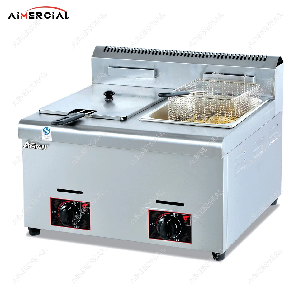 GF71/GF72 Коммерческая газовая фритюрница с одним/двойным резервуаром СНГ из
