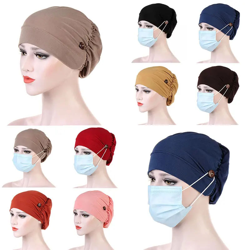 

Casual Cancer Chemo Hat Beanie Hijab Scarf Turban Headwear Hair Accessories Hats For Women Caps Wrap Caps Women gorra hombre