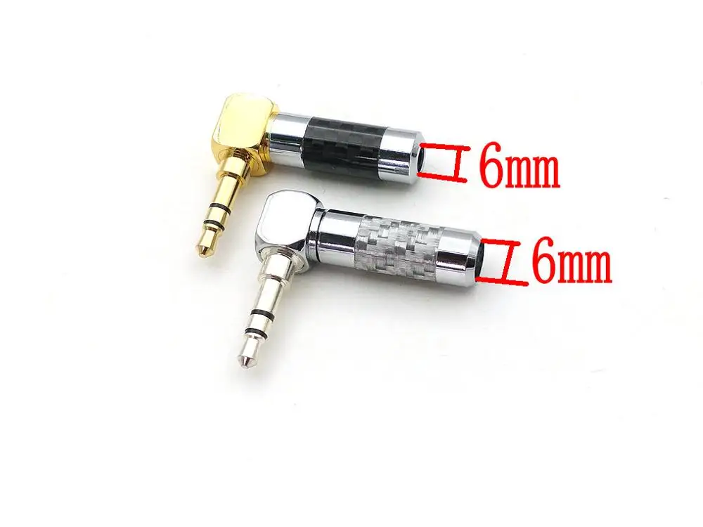Родием углеродного волокна 3 5 мм полюс стерео штекер для гарнитура