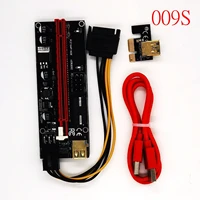 pci e riser card 009s pci express pcie 1x to 16x extender wire 0 6m usb 3 0 cable 6pin 16a power for gpu mining miner