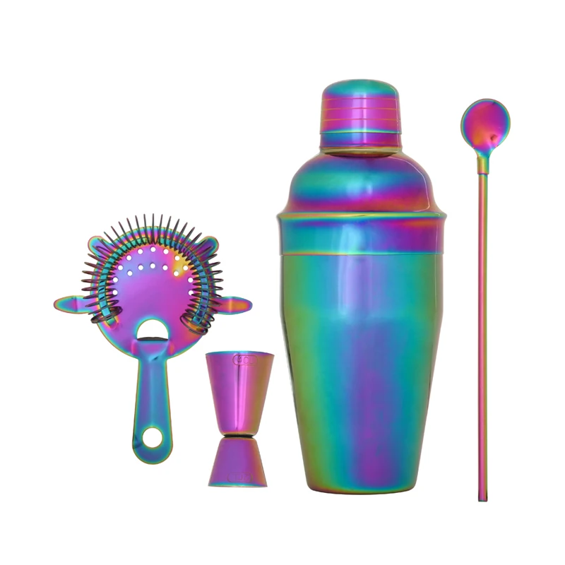 Градиентный цветной шейкер из нержавеющей стали миксер для напитков бармен