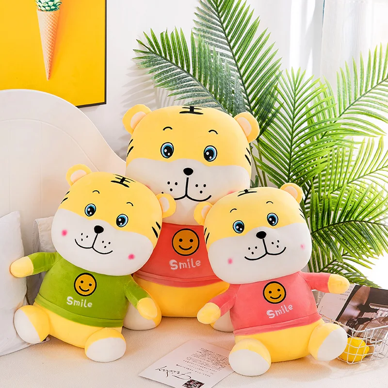 

Cartoon Cute Smiling Tiger Plush Toy Doll Cute Plush Stuffed Animal Tiger Doll Lady Pillow Sofa Jewelry Toy House Decorative Toy