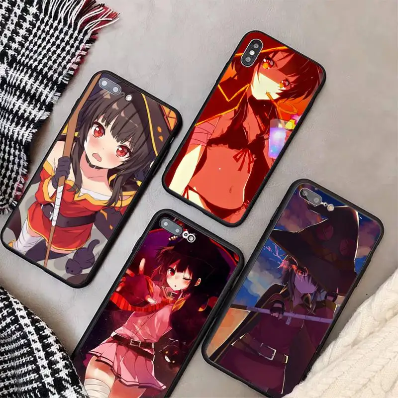 

Megumin Konosuba Cute Anime Phone Case for Samsung S6 S7 S8 S9 S10 S10E S20 S21 S30 edge plus lite ULTRA 5G Fundas cover