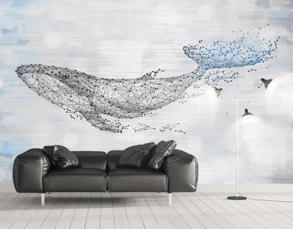 Пользовательские 3D обои росписи ручная роспись Скандинавский минималистский