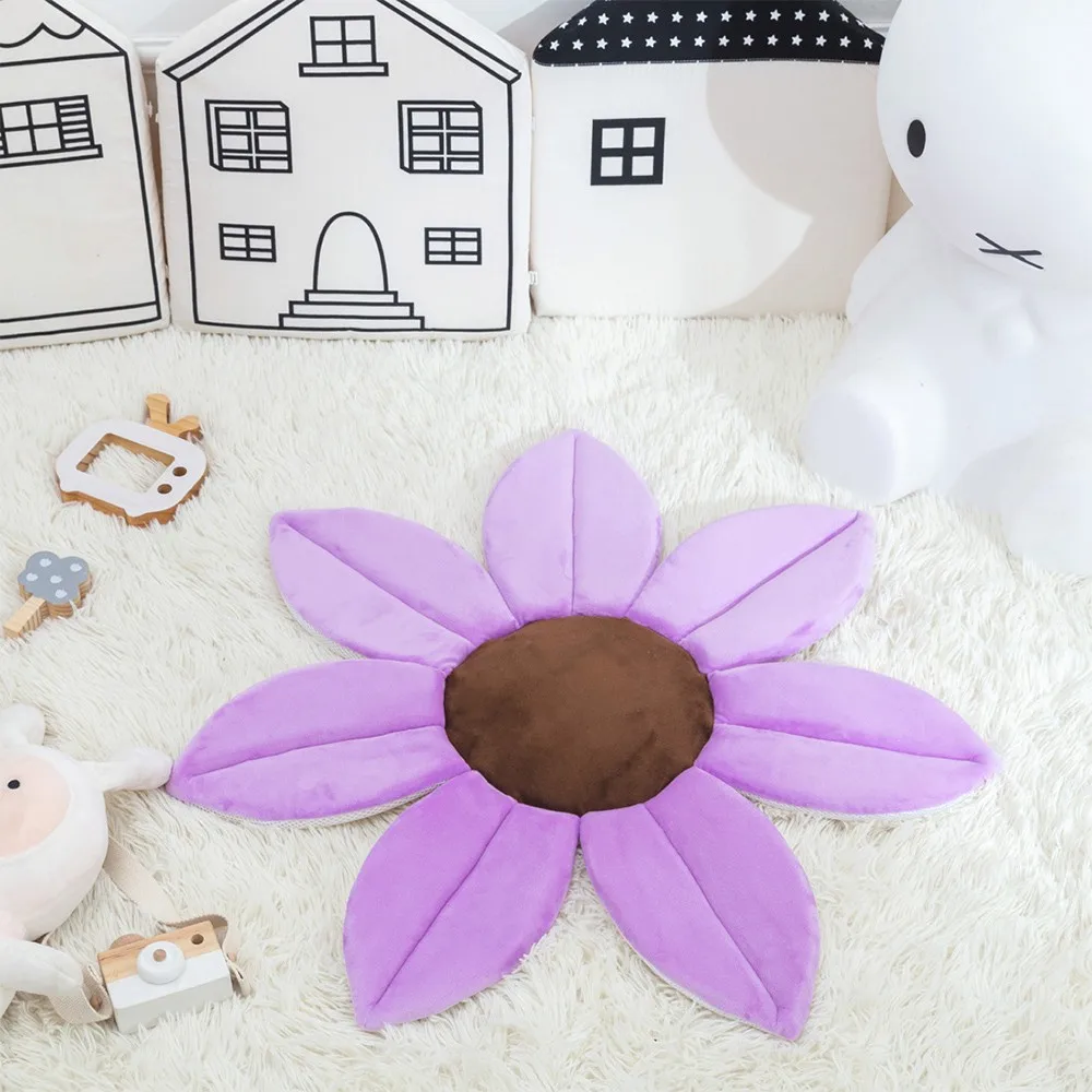 Baby Shower Blooming Flower Newborn Bathtub Foldable Lotus shape Cushion skin Bath pad portable bath tub Soft Seat Play mat - Цвет: C