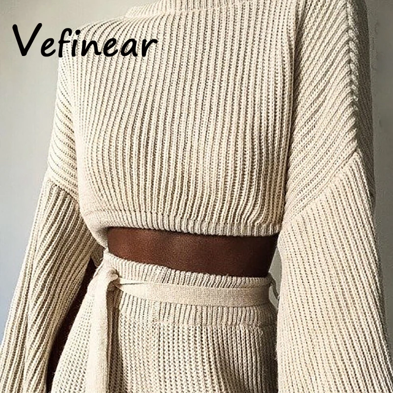 Женский трикотажный комбинезон из двух предметов однотонный теплый с разрезом