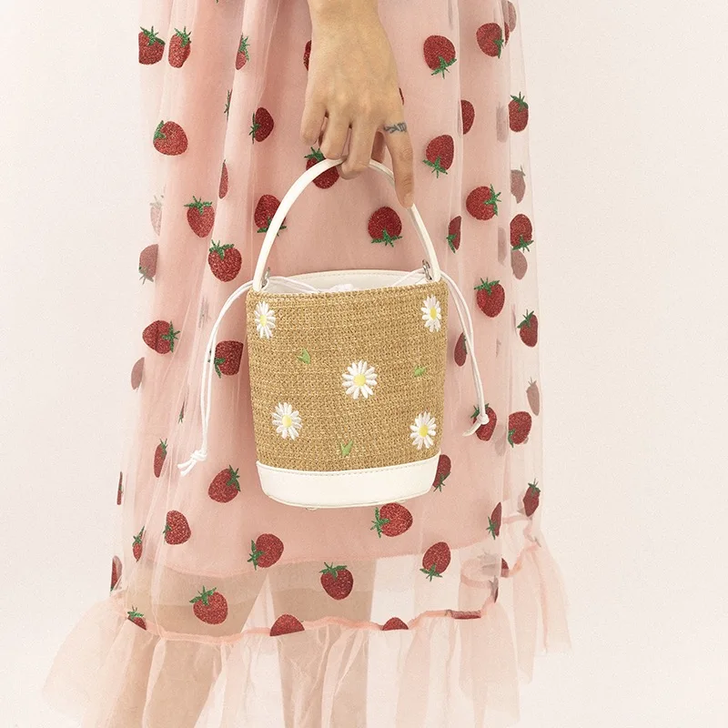 Соломенная Сумка для женщин новинка 2020 модные женские сумки сумка-ведро с