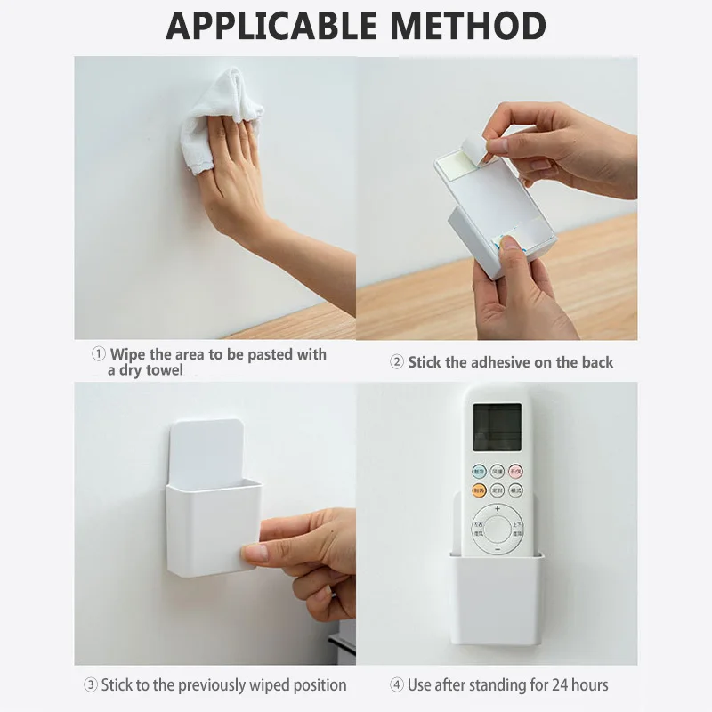 Wall Mounted Organizer Storage Box Remote Control Air Conditioner Stand Holder Hotel Office Home Organization Decor | Дом и сад