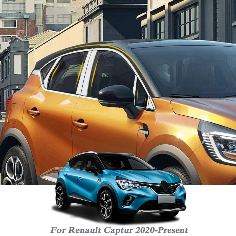 Стайлинг автомобиля полная оконная отделка для Renault Captur 2020 настоящее окно