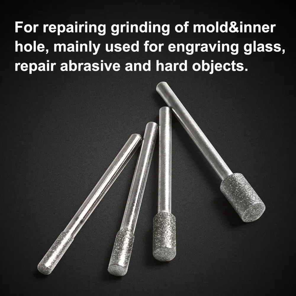 Вращающийся инструмент Dremel 10 шт. 3*3 мм головка цилиндра с алмазным покрытием
